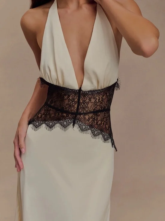 Meshki Dinah Black and White Lace Dress - Picture 3 of 5